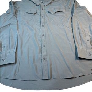 TrueTimber Men 3XL Casual Grey Button Down Long Sleeve Shirt with Front Pockets